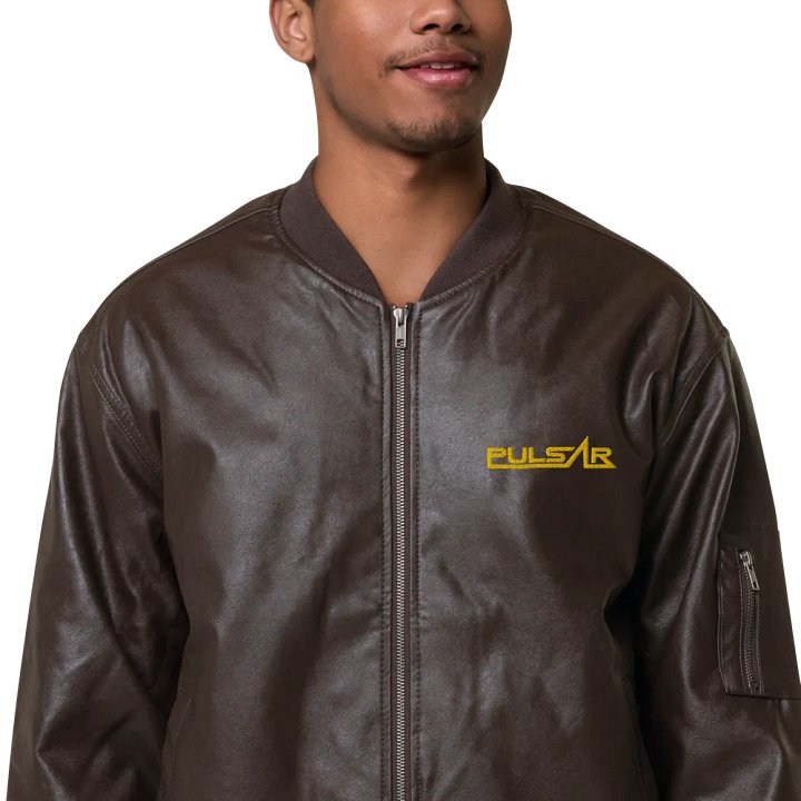 Threadfast Apparel Faux Leather Bomber Jacket product image (1)