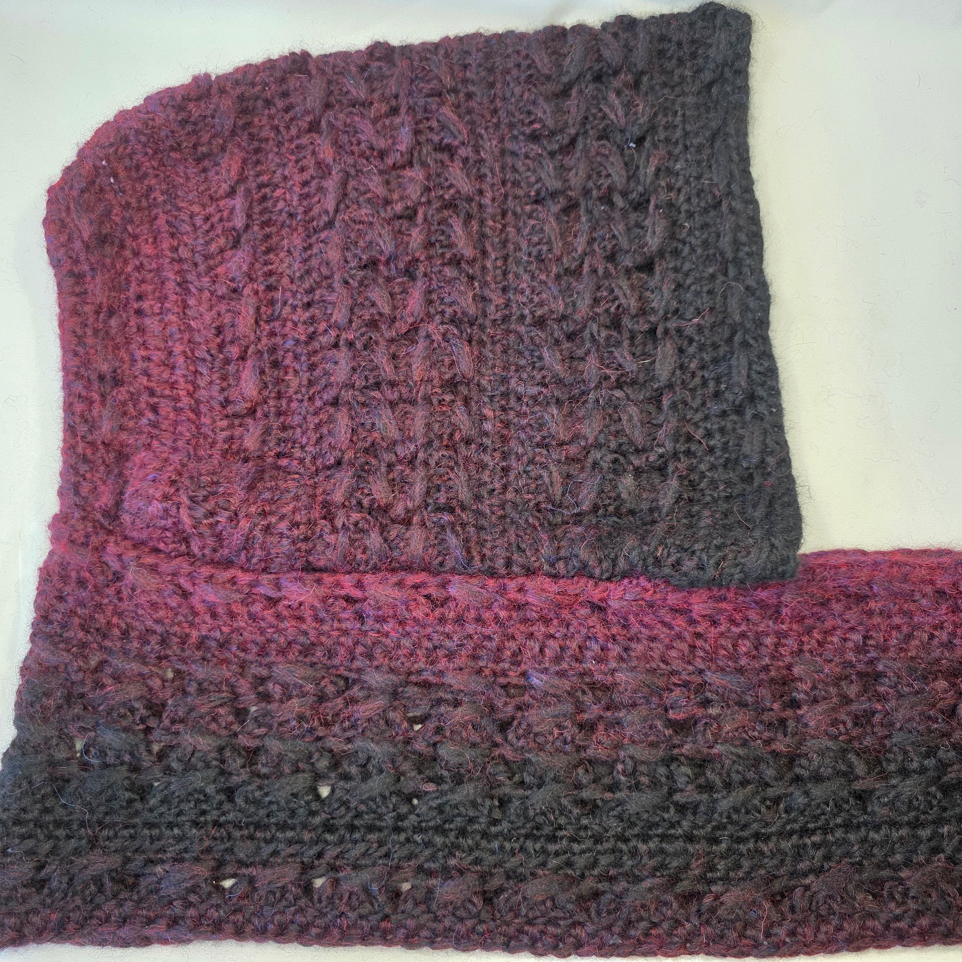 Crochet Hooded Scarf: Long Winter Scarf with attached Hood product image (11)