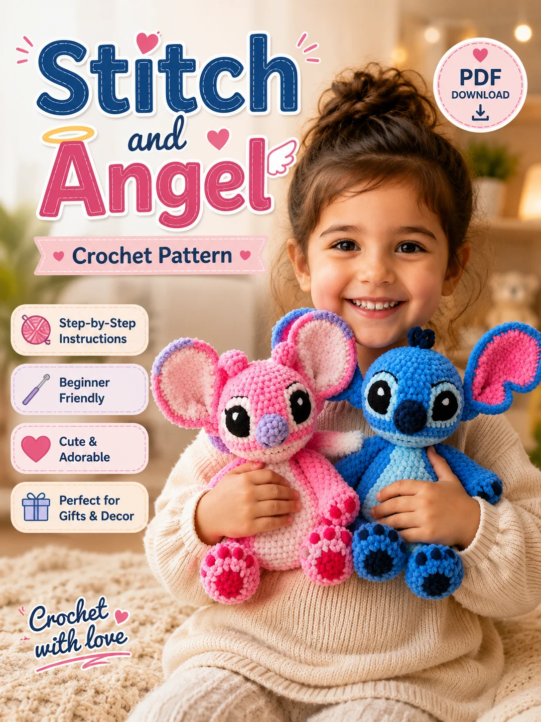 Stitch and Angel Crochet Pattern product image (1)