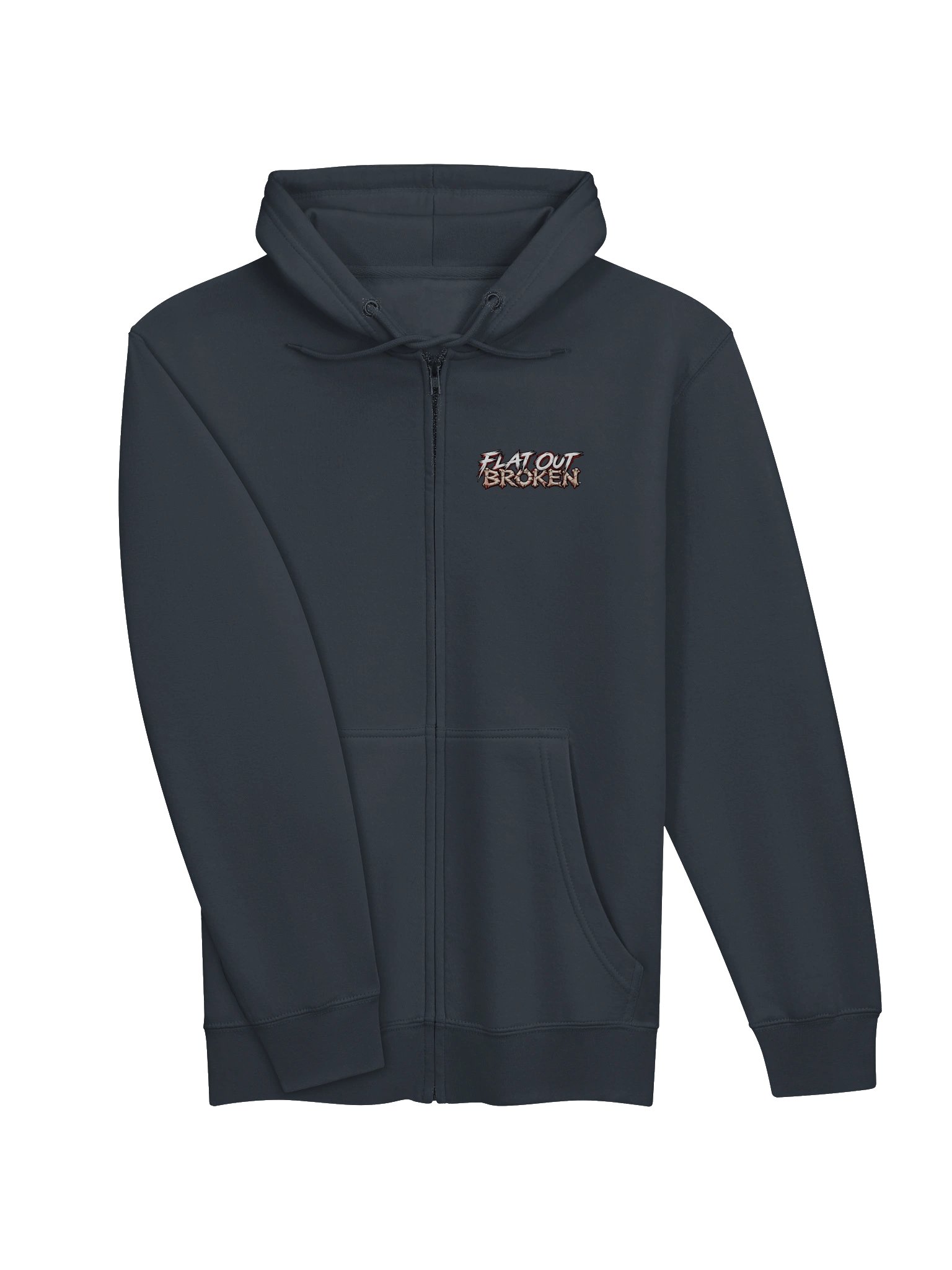 Whitewater Rafting Hoodie — Paddle Hard, Panic Later Full-Zip Hoodie | Flat Out Broken™ product image (4)