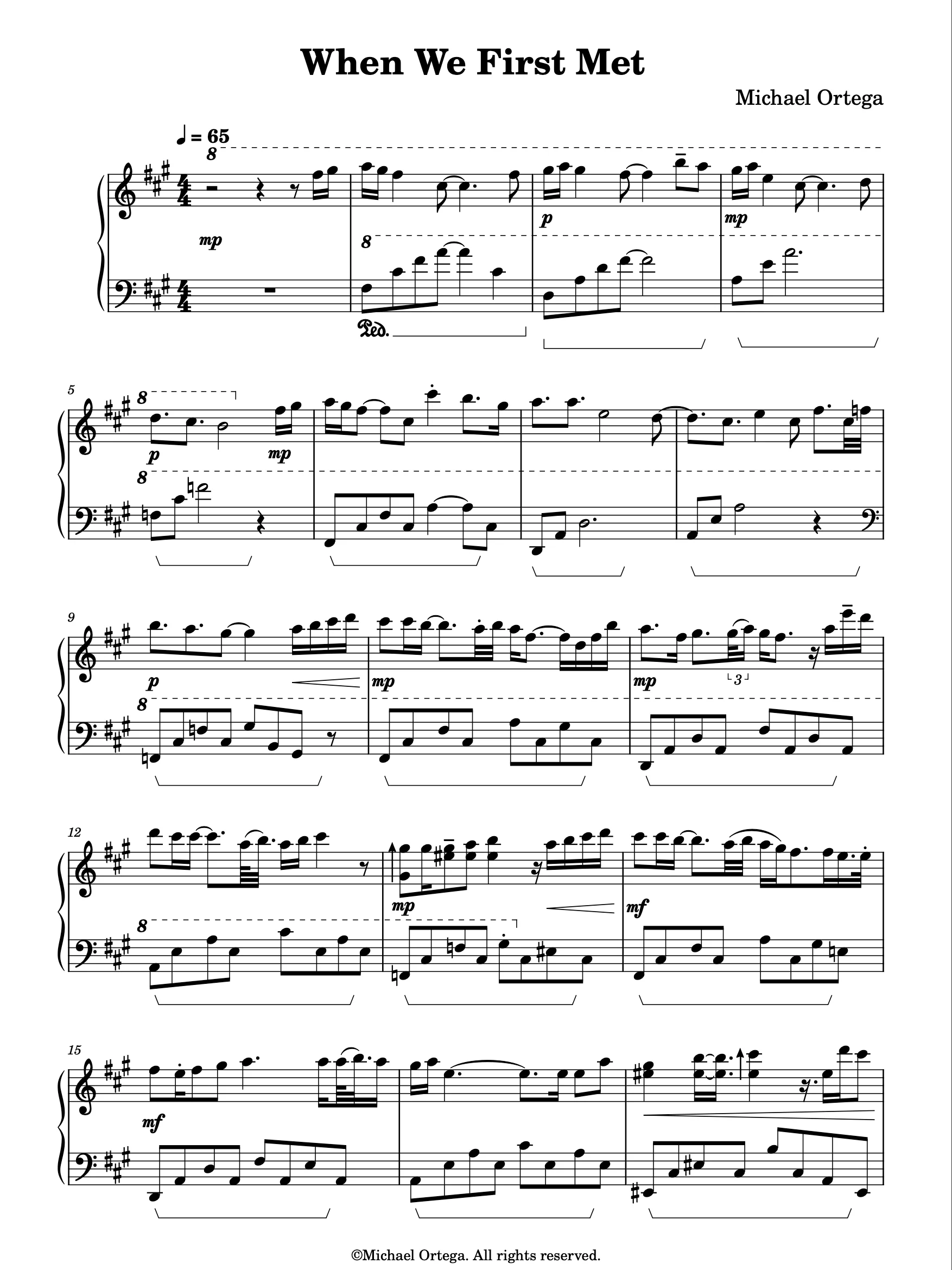 When We First Met (Piano Score) product image (2)