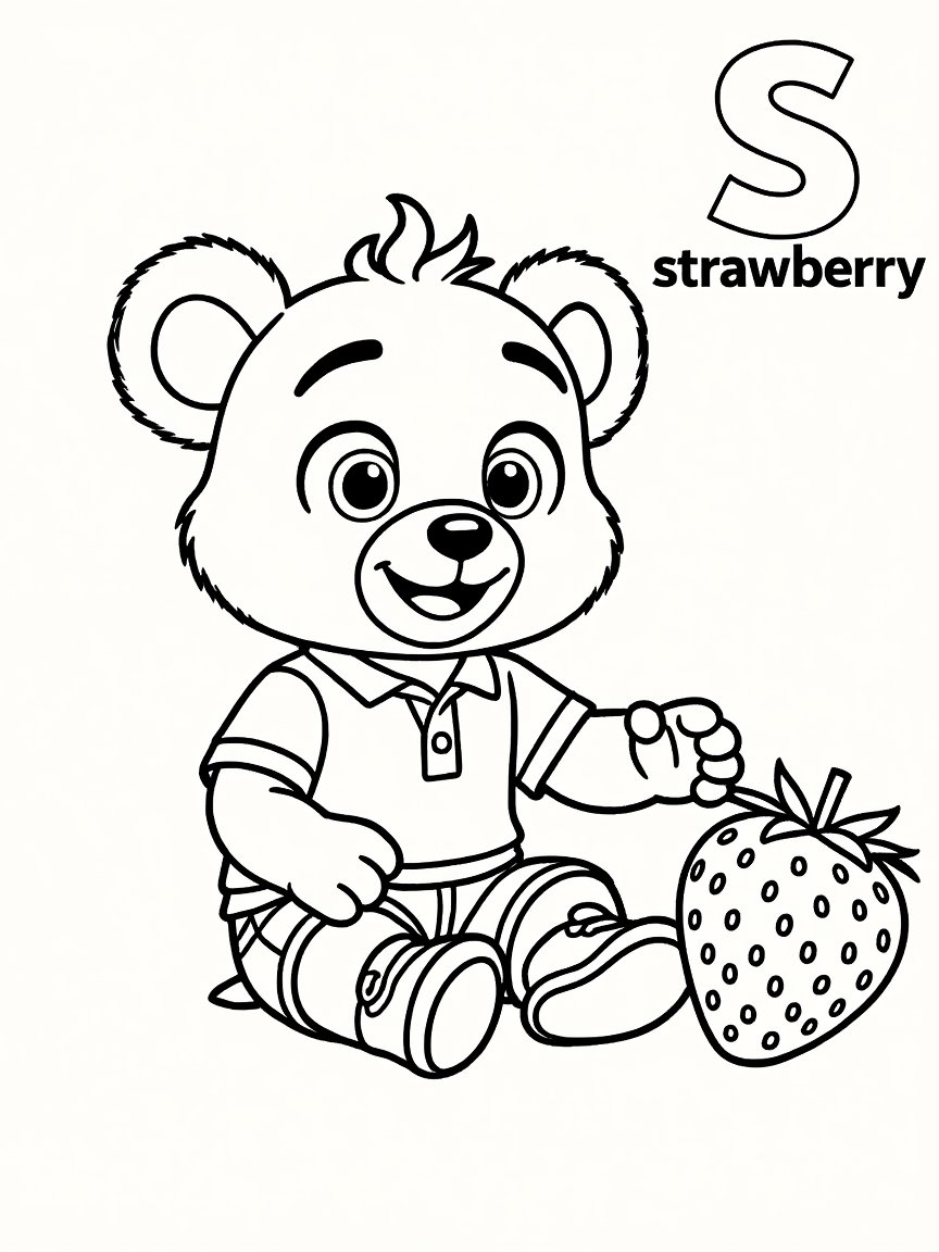 FREE Barnaby Bear’s ABCs: Tasty Treats Coloring Pack (Digital Download) product image (3)