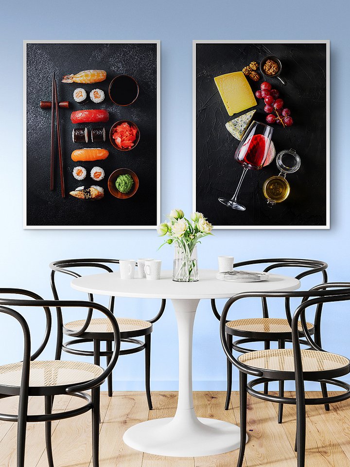 Sushi (Japan, Japanese cuisine) — Food kitchen poster/blackboard, kitchen decor, kitchen wall art, aesthetic poster, minimalist poster product image (2)