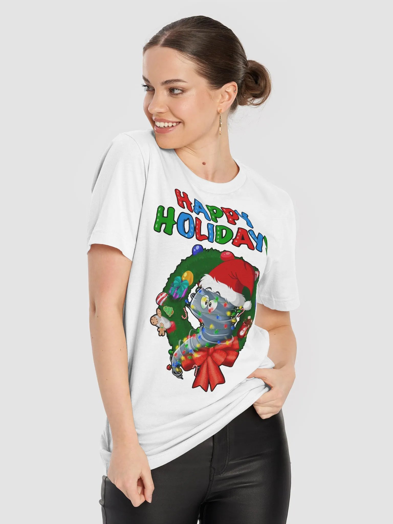 Happy Holidays T-Shirt + Sleeve Logo product image (53)