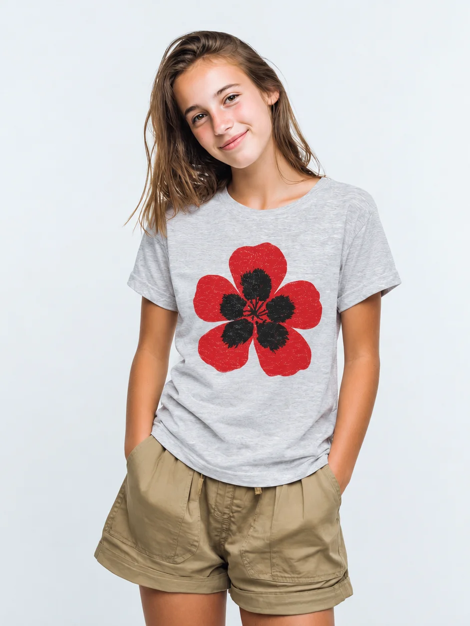 Red Flower Kids Tee product image (11)