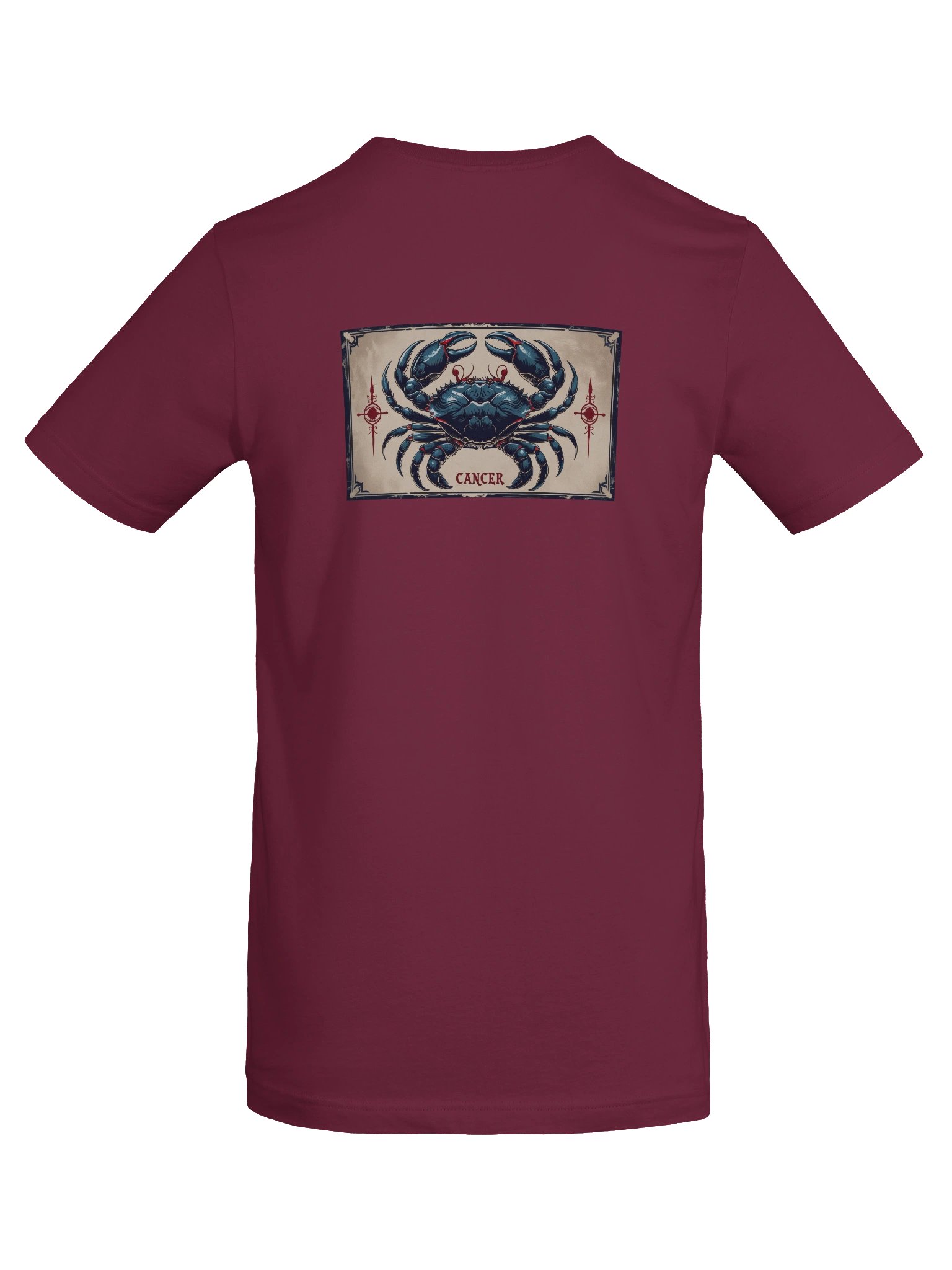 Cancer - Gothic Zodiac T-Shirt. Blue graphic on the back product image (6)
