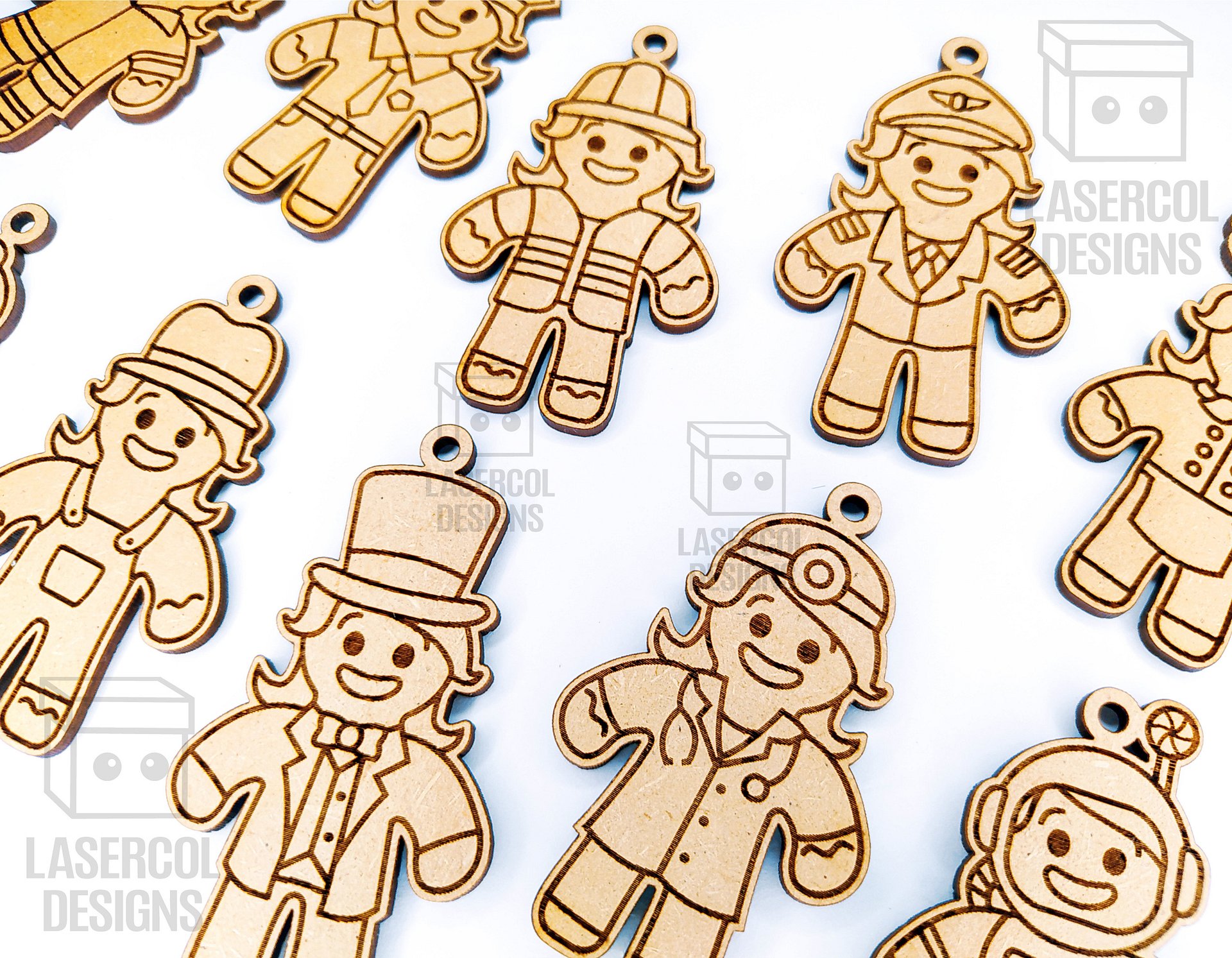 Gingerbread Cookies Christmas Ornaments Bundle - Laser Cut Files product image (10)