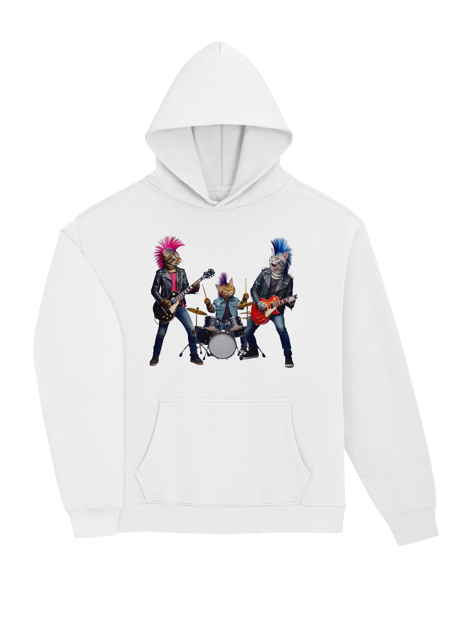 Punk Rock Cats Unisex Oversized Hoodie product image (7)
