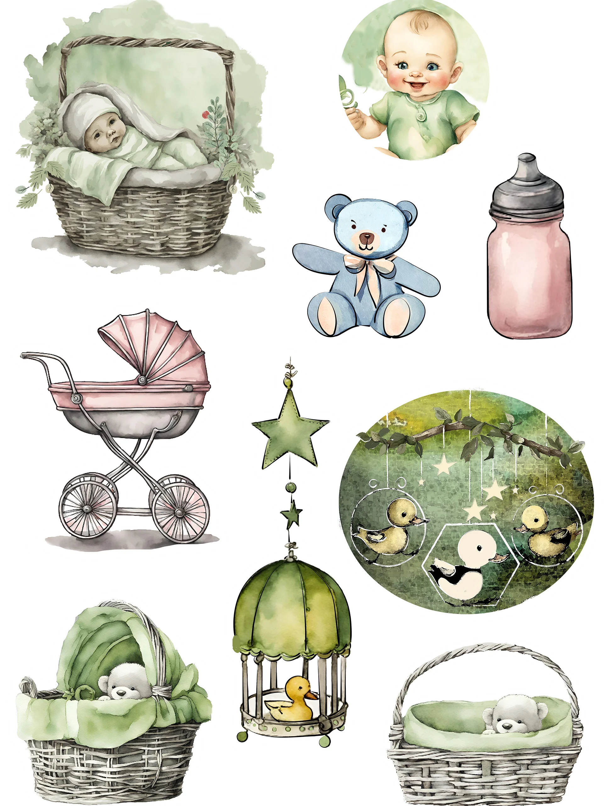 Pegatinas vintage para bebés product image (1)