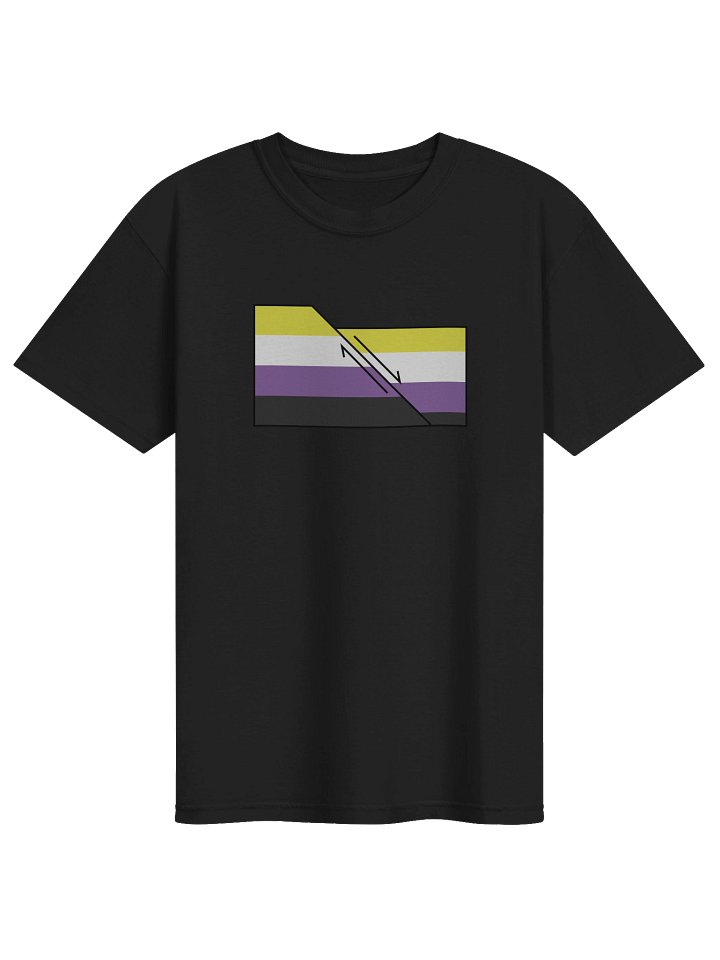 Nonbinary Faulted Pride Flag Regular Fit T product image (1)