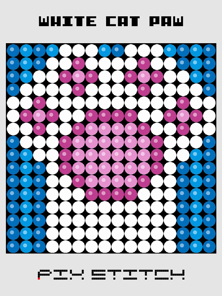 White Cat Paw Pixel Art product image (1)