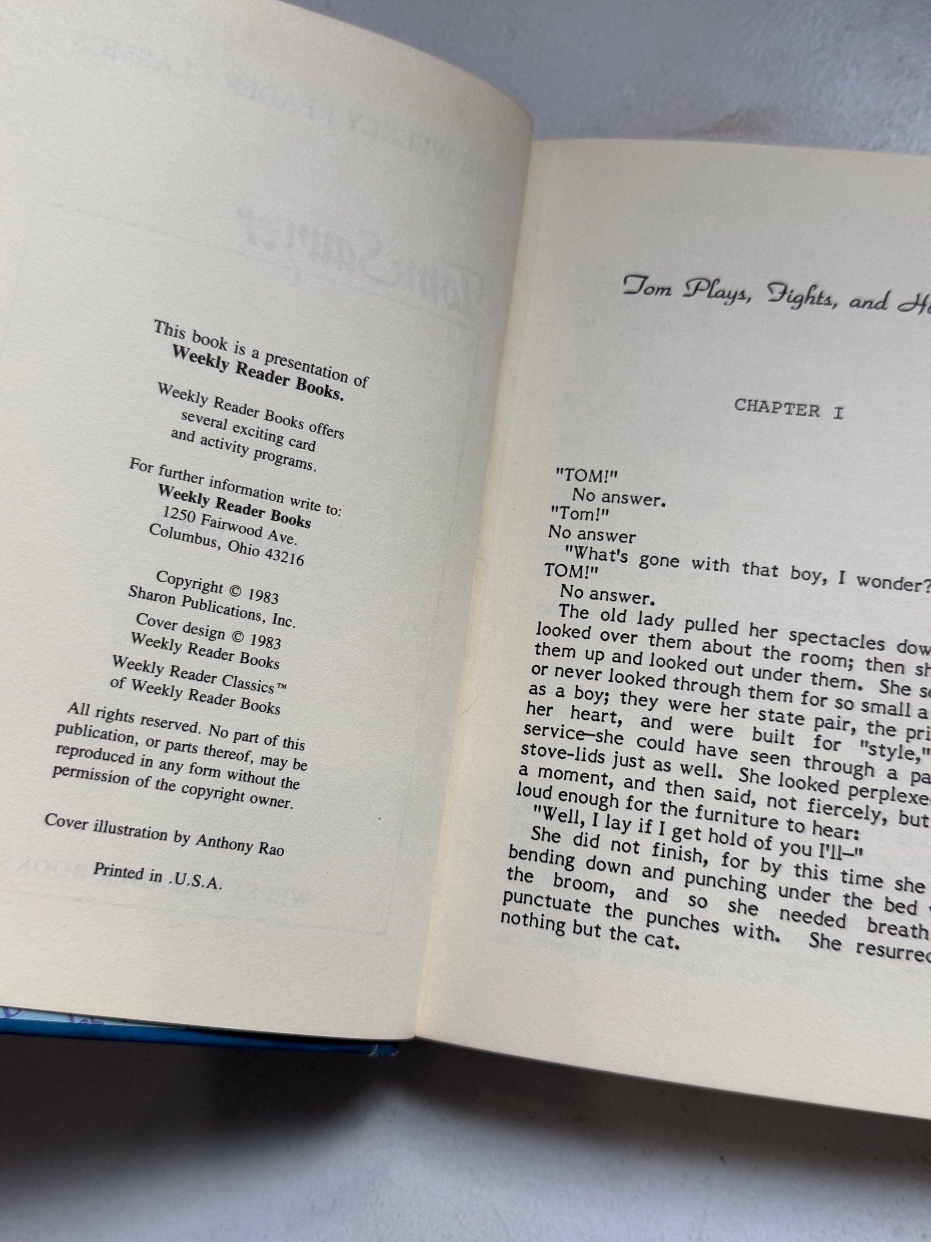 1983 The Adventures of Tom Sawyer | Mark Twain | Weekly Reader Classics Hardcover product image (4)