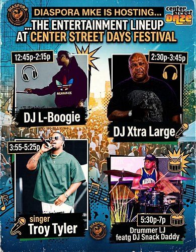 Center Street Days Festival is this Saturday pull up and support!! @diasporamke is hosting the entertainment stage so it’s 🔥🔥...