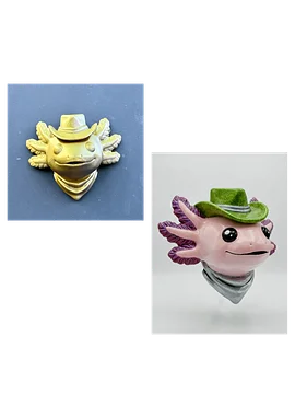 Axolotl Party Bundle: Wall Mount + Magnet (Gold & Silver)