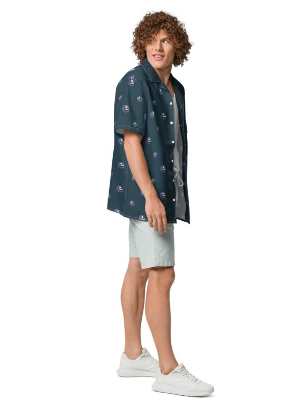 "Curse of the Chomp" – Hawaiian Shirt – Deep Slate product image (5)