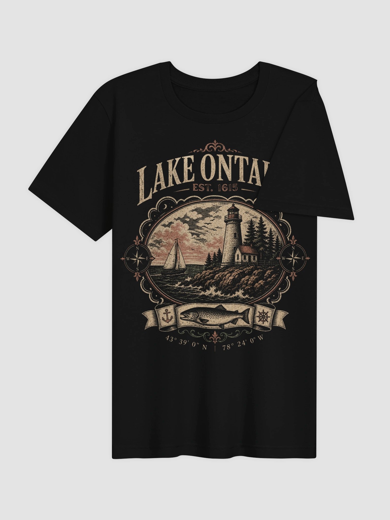 Lake Ontario EST 1656 Retro Stripe Canadian Pride for Men Women product image (37)