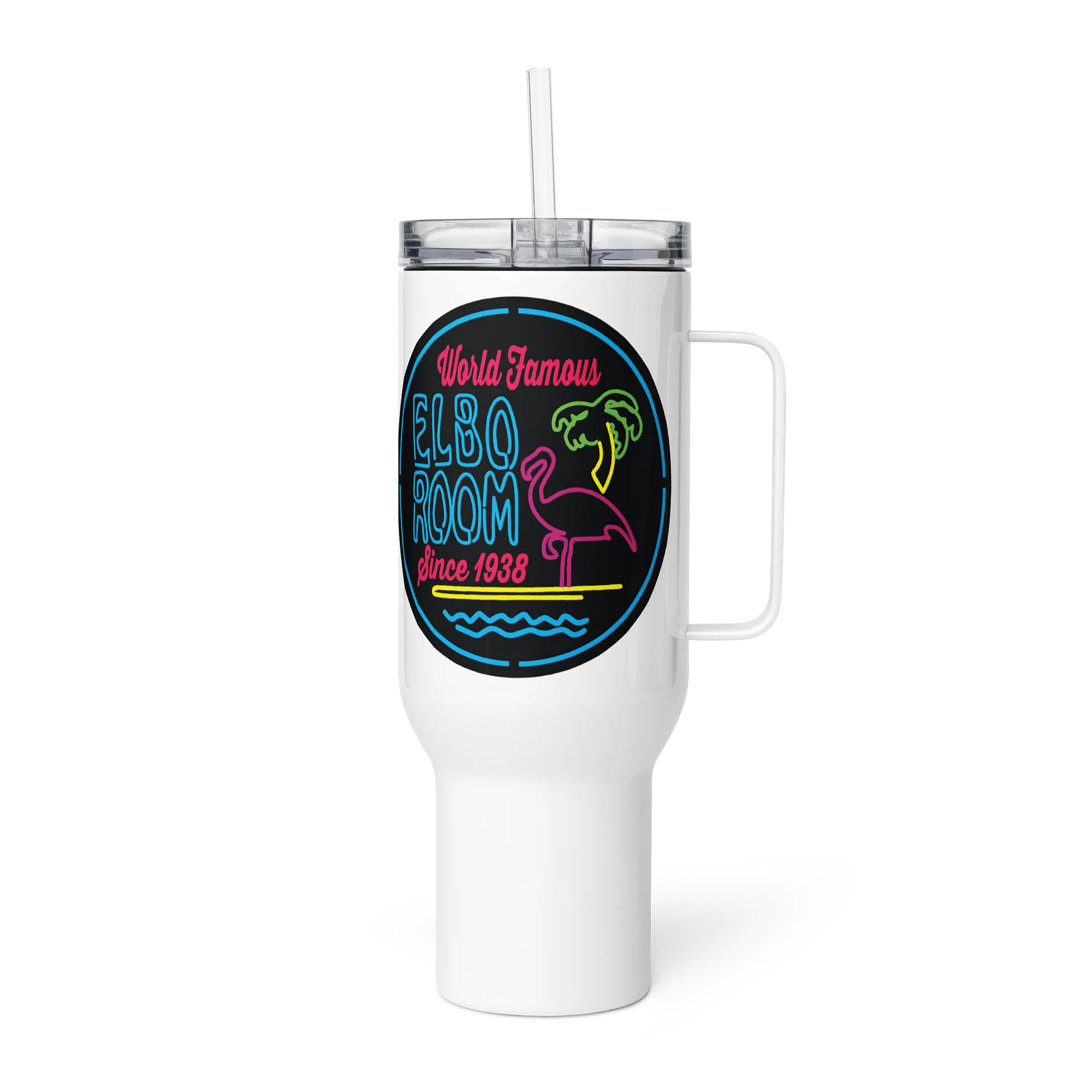 Cowboy Pete "Day Drinker" 40oz Neon Insulated Mug — Elbo Room Social Club Edition product image (3)