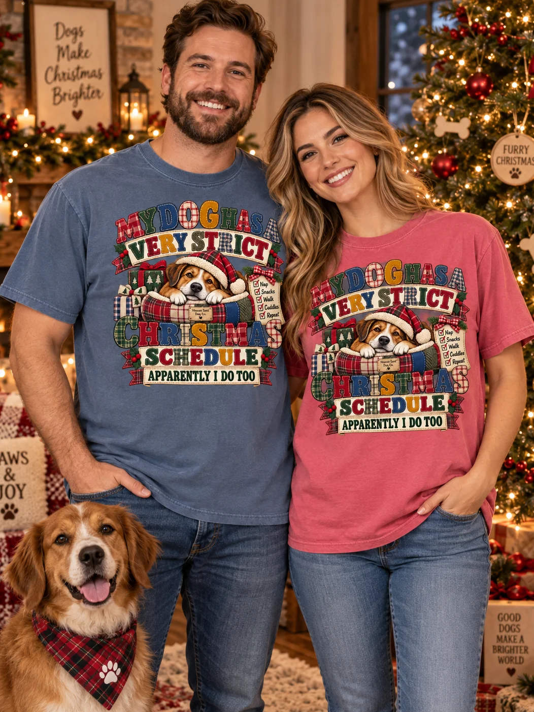 My Dog Has a Very Strict Christmas Schedule | Dog Christmas T-Shirt product image (1)
