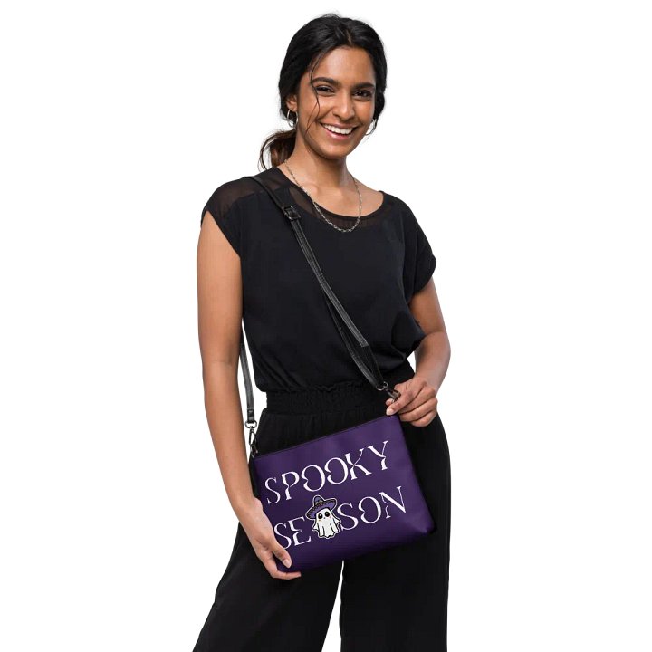 Spooky Season Sombrero Ghost Light Flip-Sided Faux Leather Crossbody Bag product image (2)