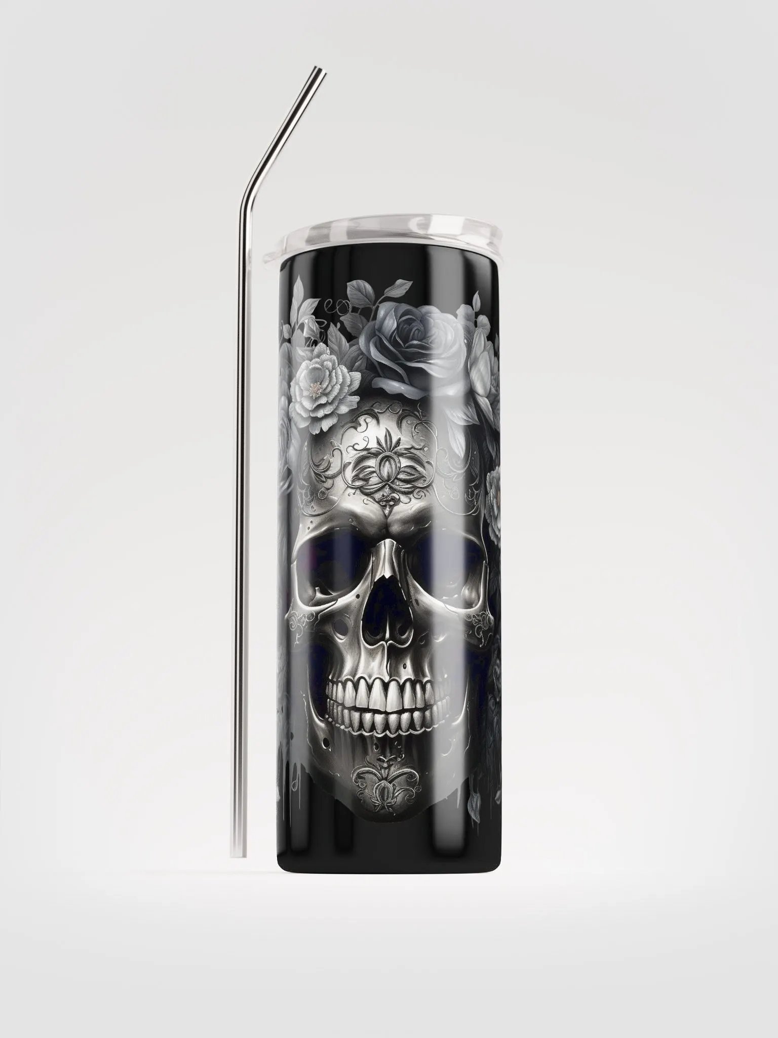 Black Floral Skull product image (1)