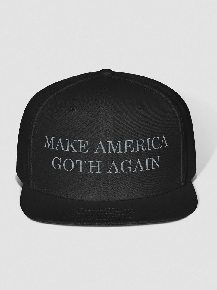 Make America Goth Again Embroidered Snapback - Grey product image (1)