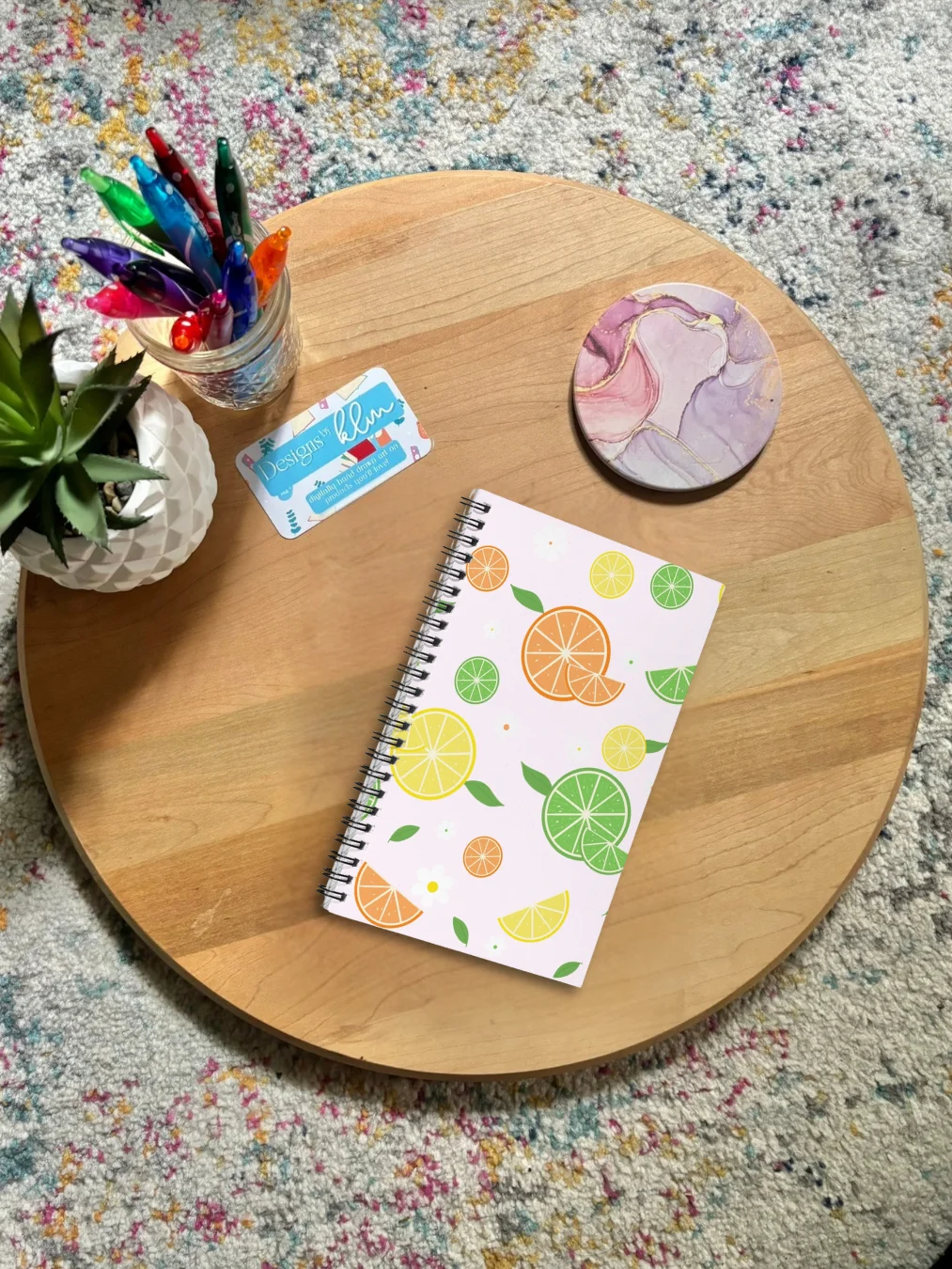Citrus Joy Pattern Spiral Journal product image (1)