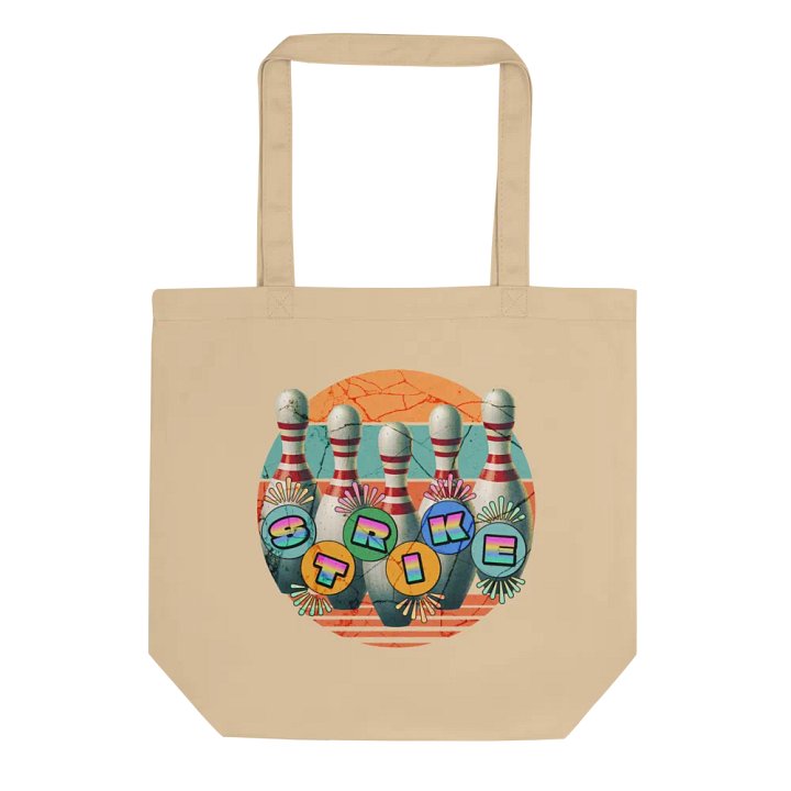 Bowling Pins Strike Retro Tote Bag product image (1)