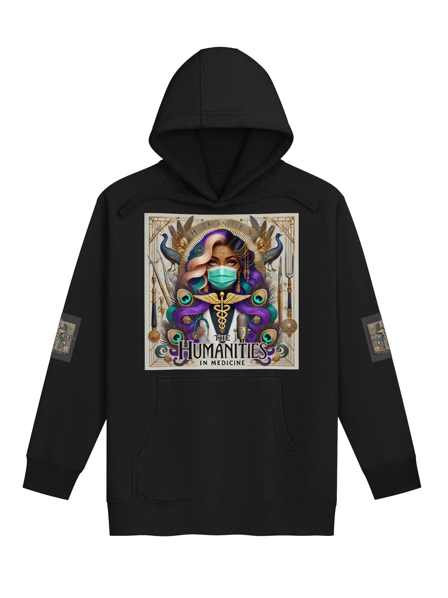 Humanities In Medicine Physician Peacock Muse Artistic Hoodie product image (1)
