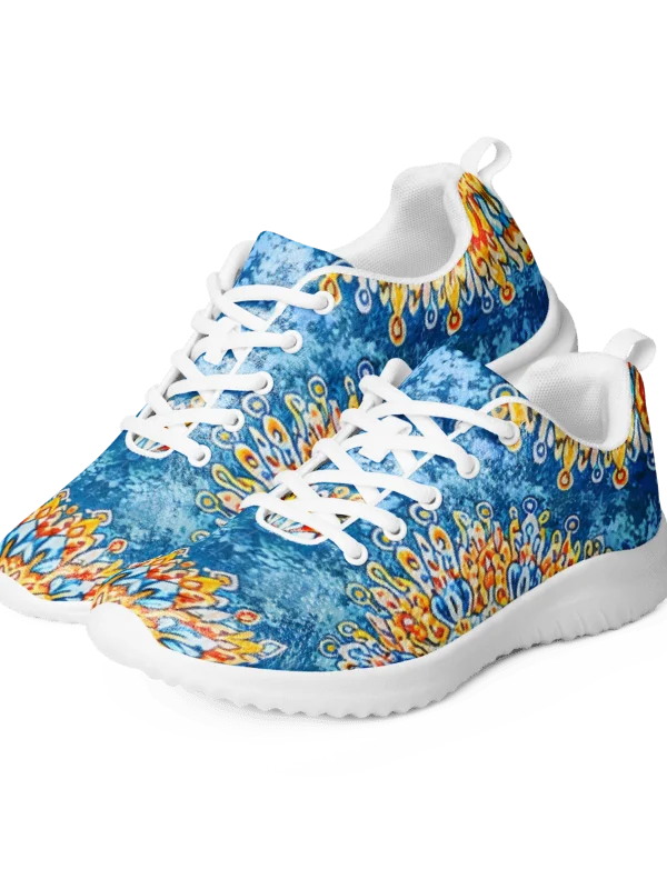 Solar Boho Mandala: Damen Sneaker in Blau & Gold Women's Athletic Shoes product image (5)