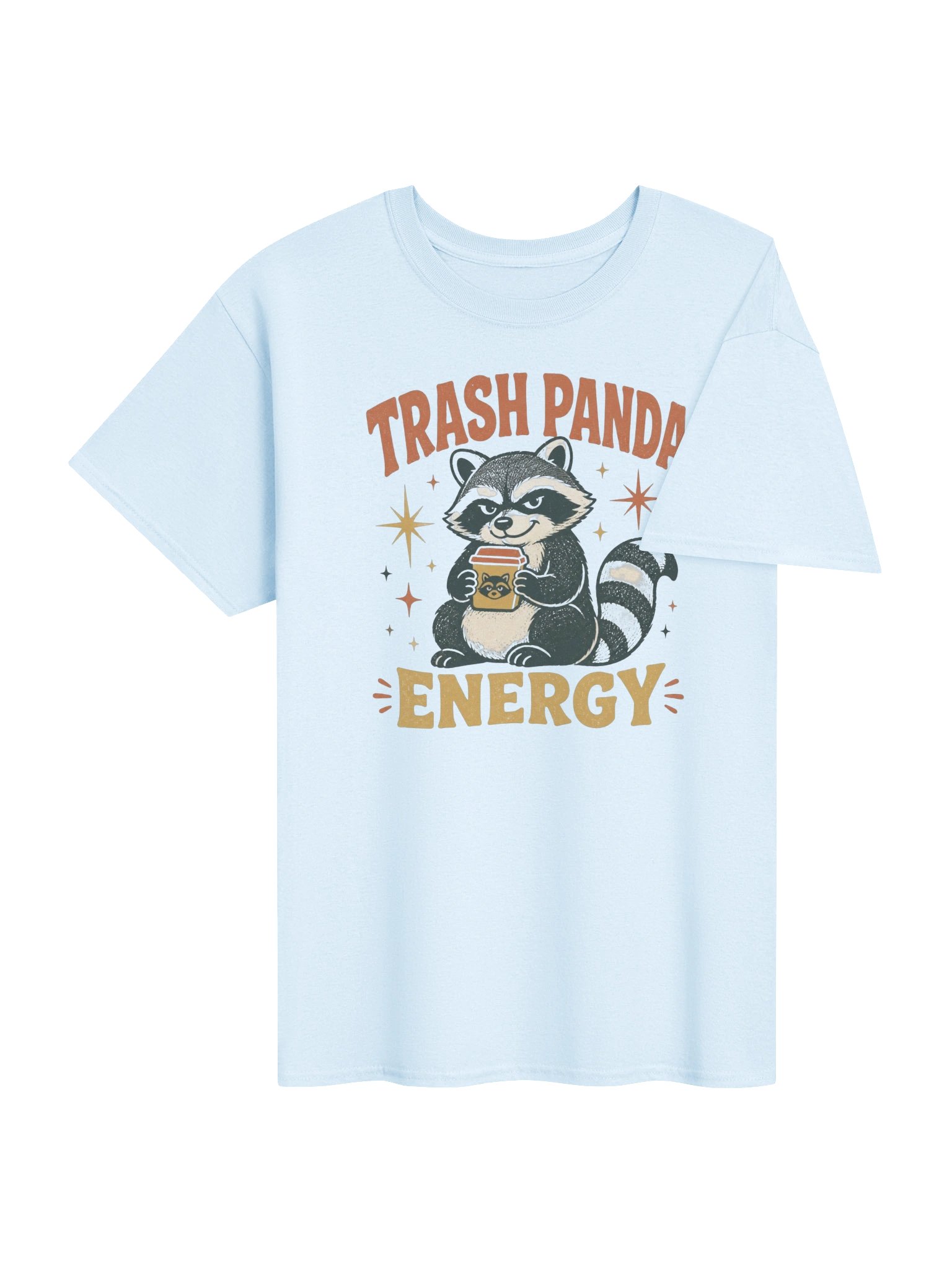 Trash Panda Energy T-Shirt – Funny Raccoon Vintage Graphic product image (8)