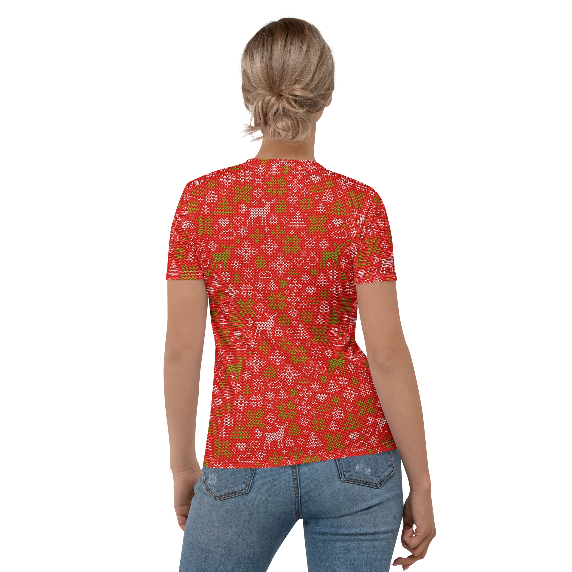 Christmas Nordic Reindeer Holiday Women's T-Shirt product image (2)
