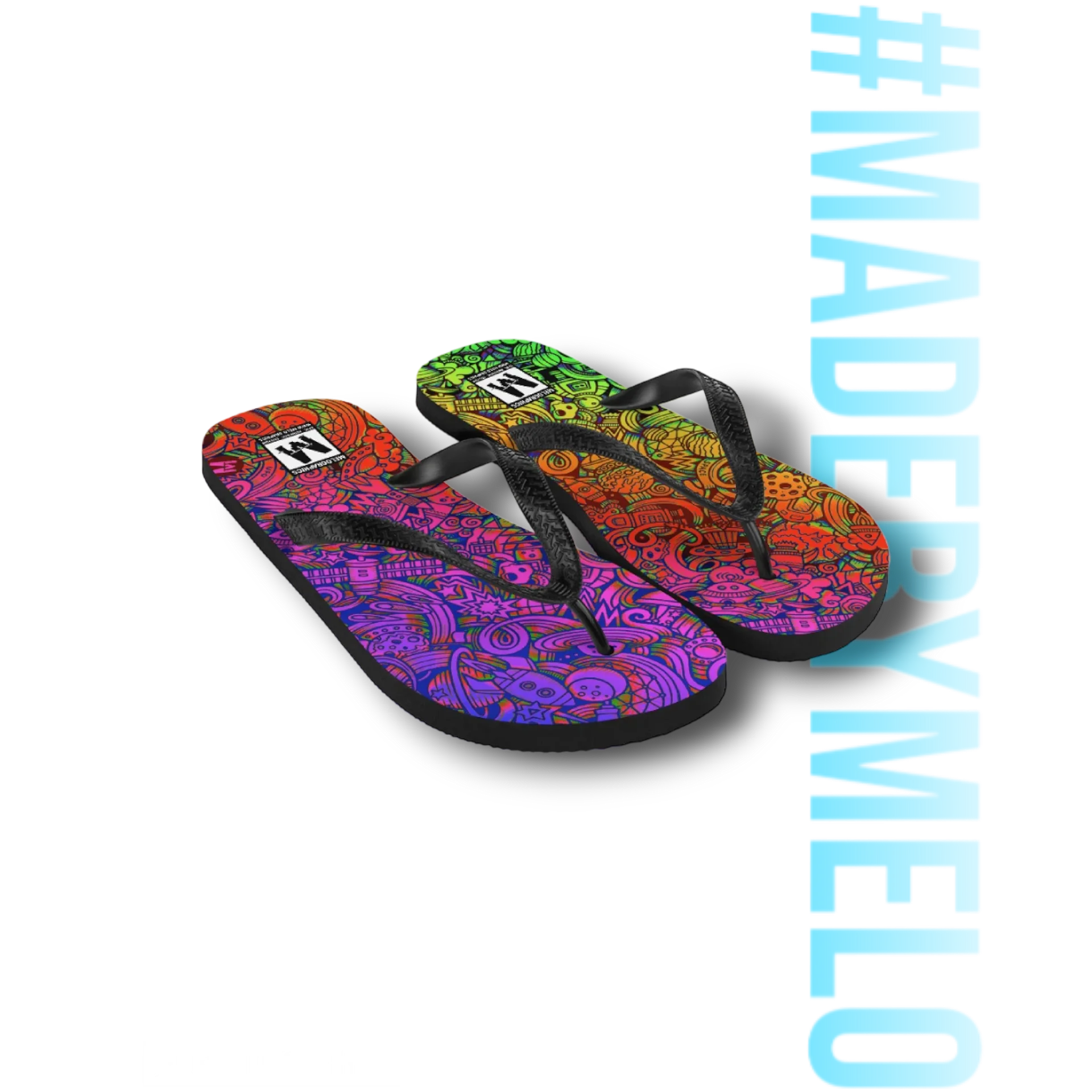 Rainbow Space Scribble - Flip Flops | #MadeByMELO product image (5)