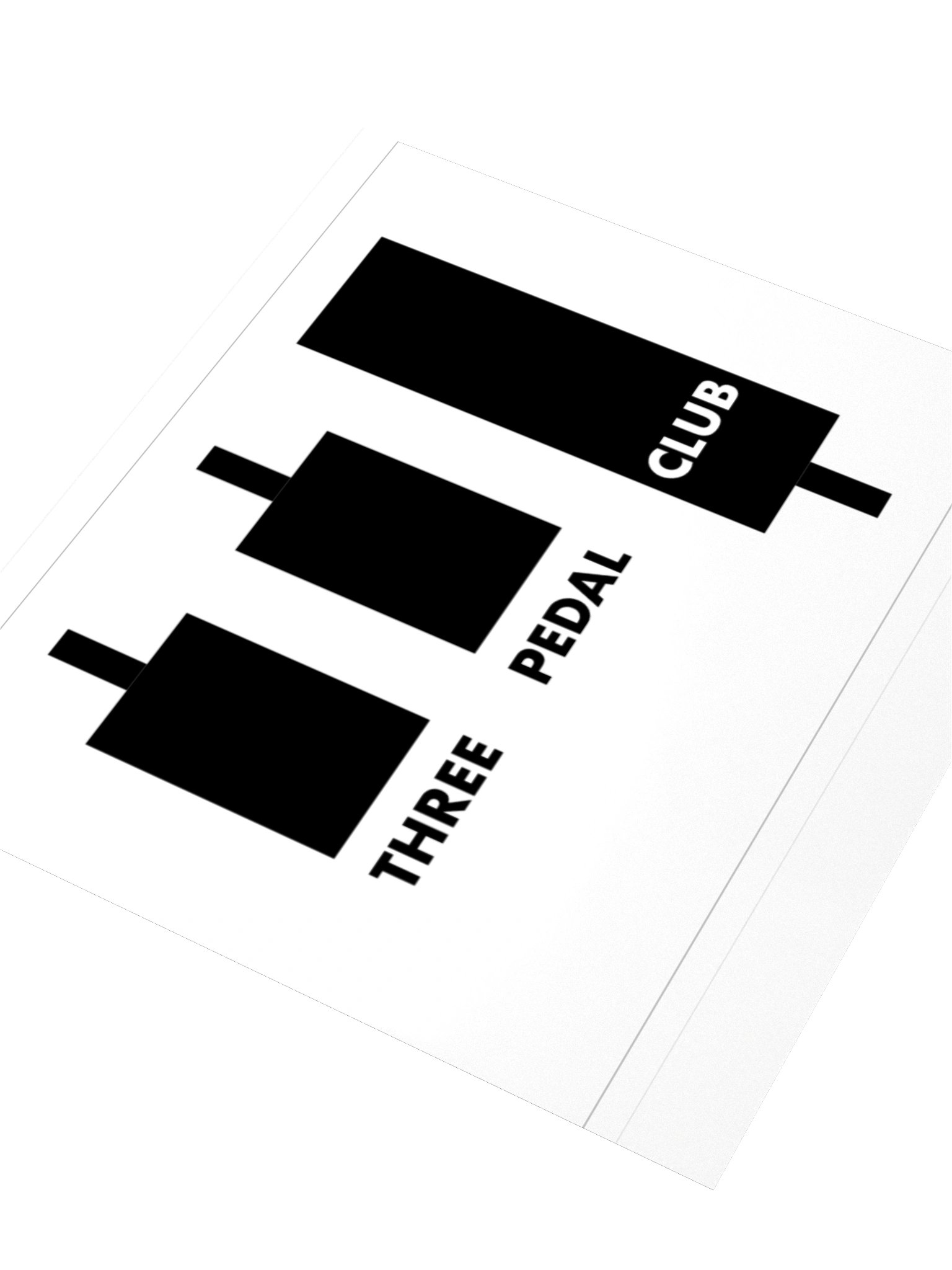 Three Pedal Club :: Club Mark Kiss-Cut Vinyl Sticker (3x3") product image (4)