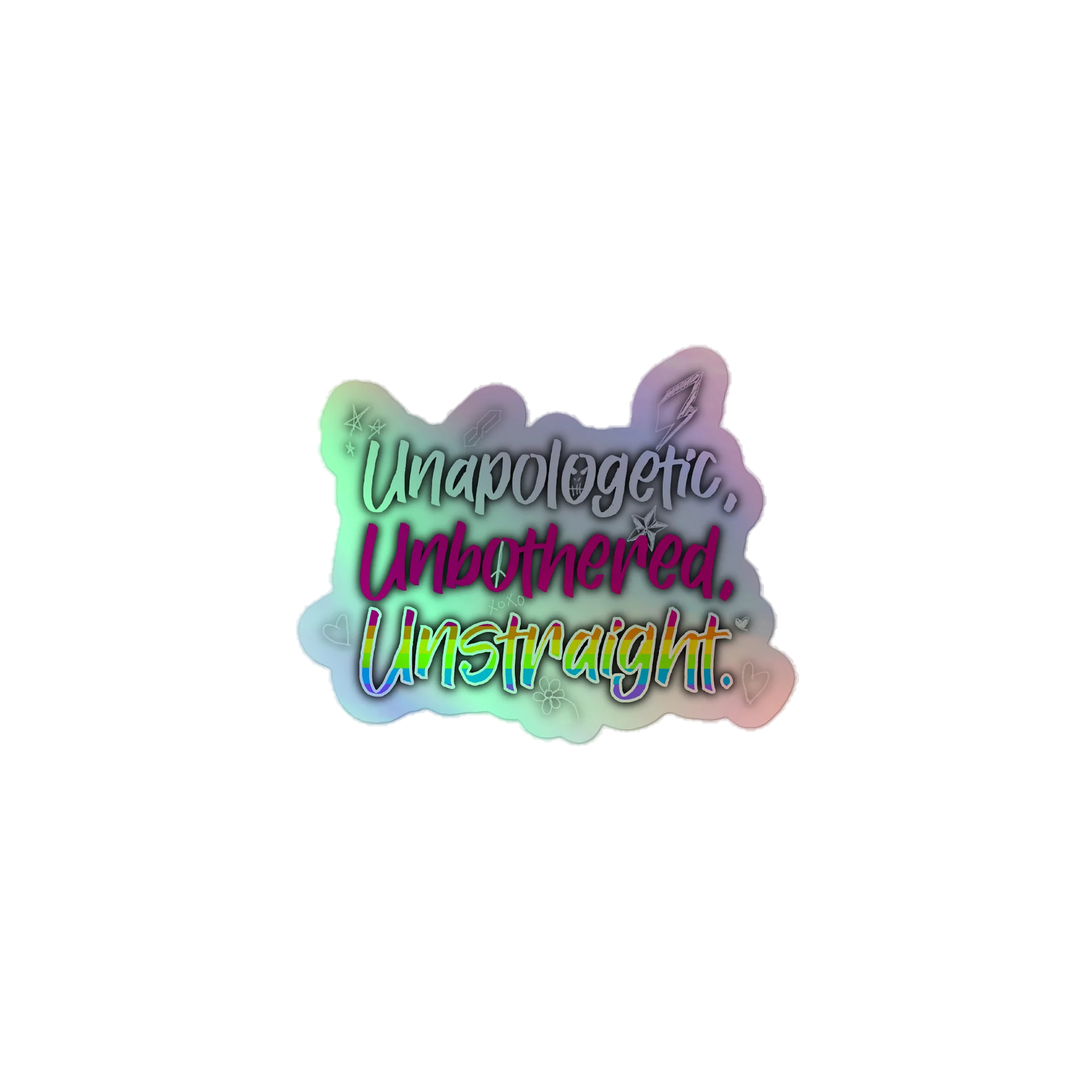 Unstraight Holo Sticker product image (1)
