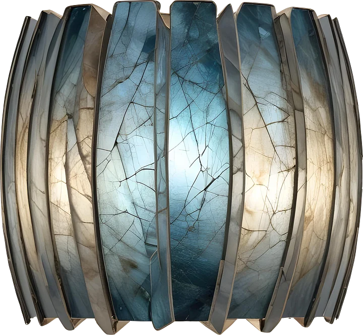 Stellar Luxe – Labradorite & Silver Wall Sconce PNG product image (1)