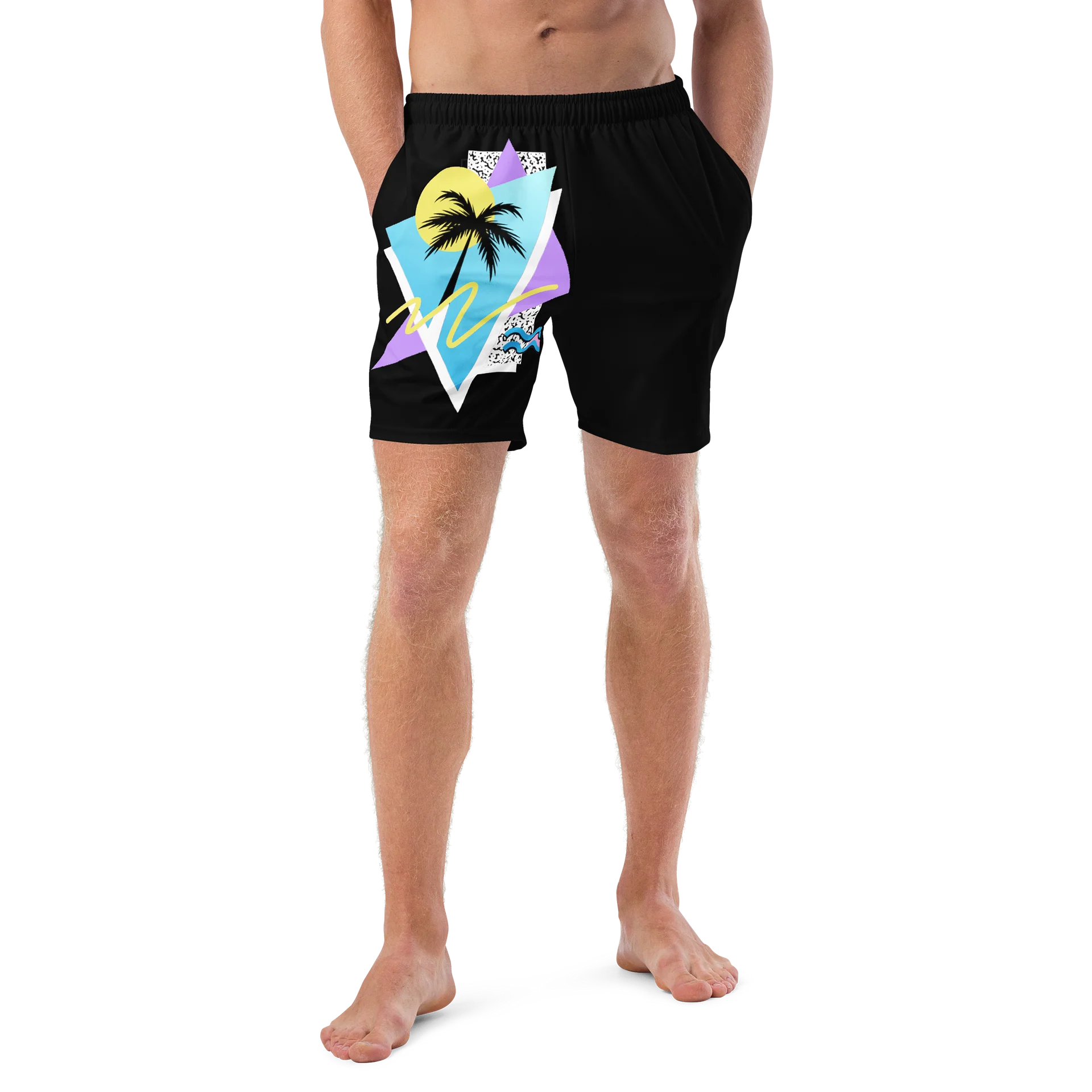 80s 90s PASTEL SURFBOARD SHORT SWIM TRUNKS product image (4)