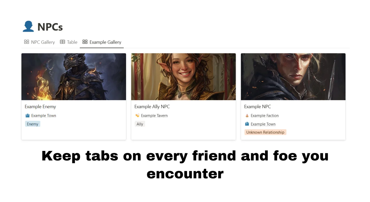 TTRPG Campaign Wiki | Notion Template product image (2)