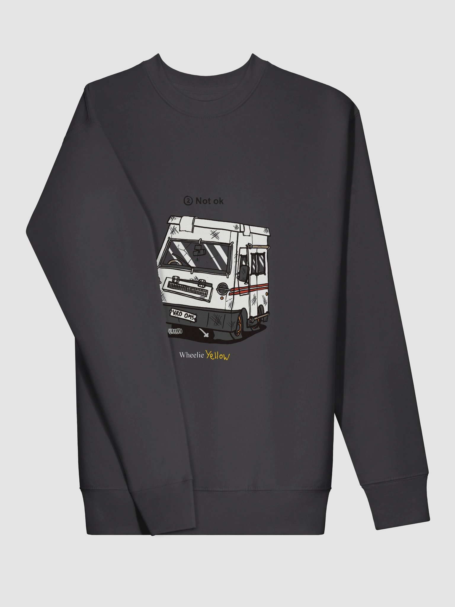 A not-ok Wheelie Yellow sweatshirt! product image (25)