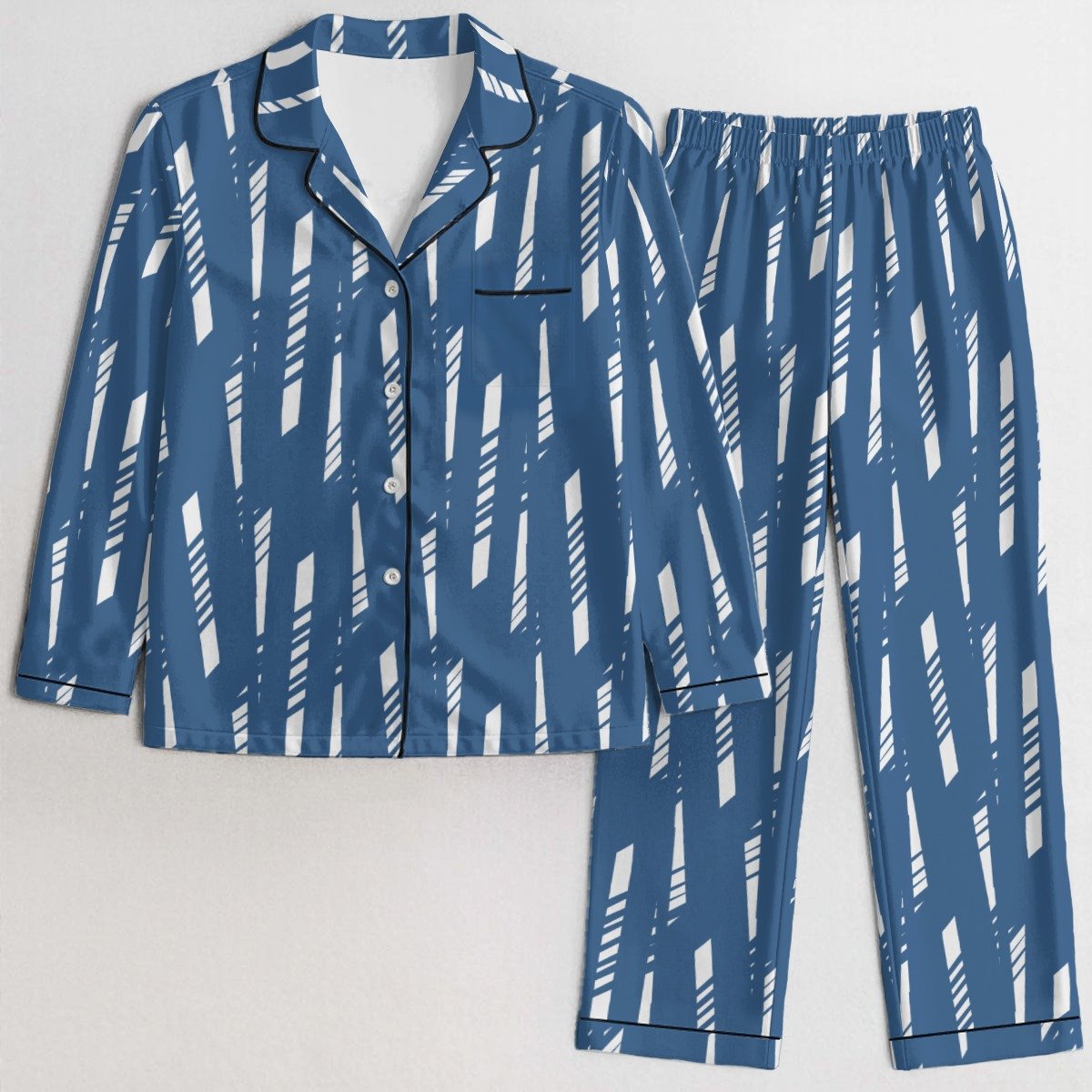 Skyline Blue Satin Pajama Set product image (1)