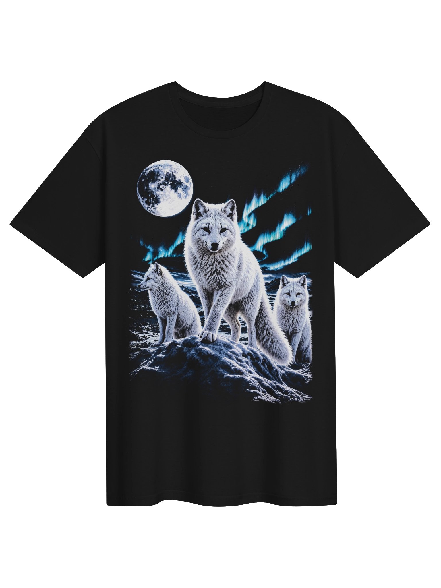 Arctic Fox Howling Moon Tshirt | Legendary Wildlife Shirt product image (1)