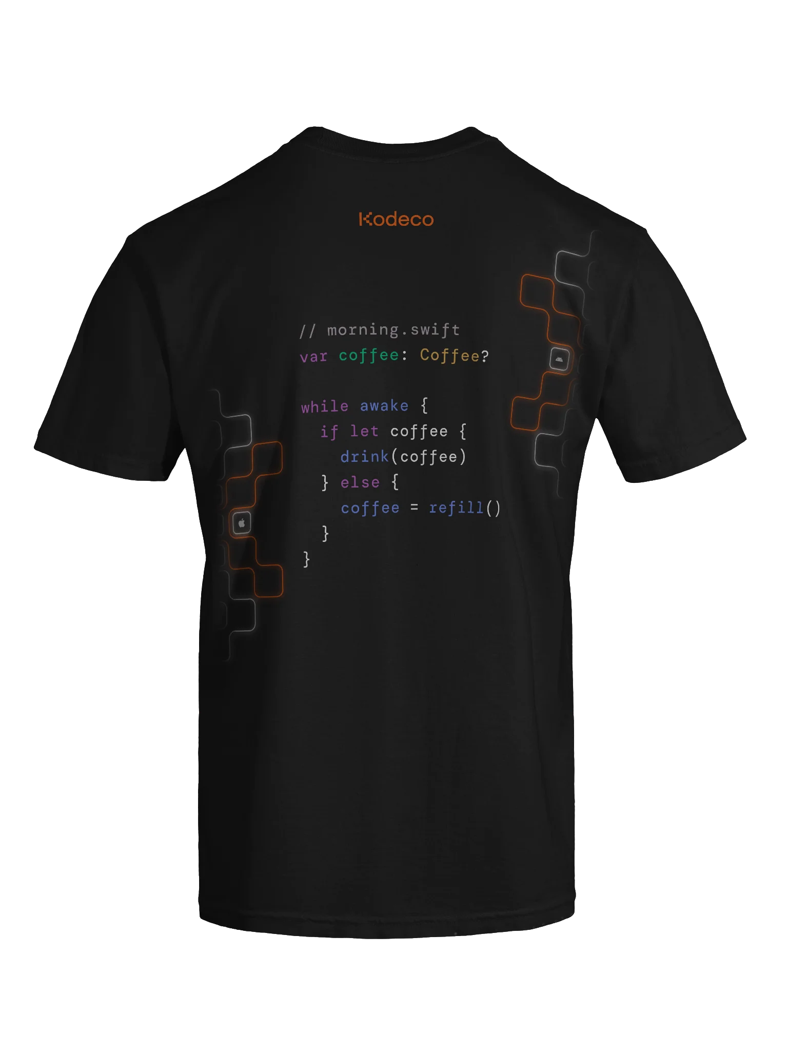 Morning Coffee T-Shirt Black product image (9)