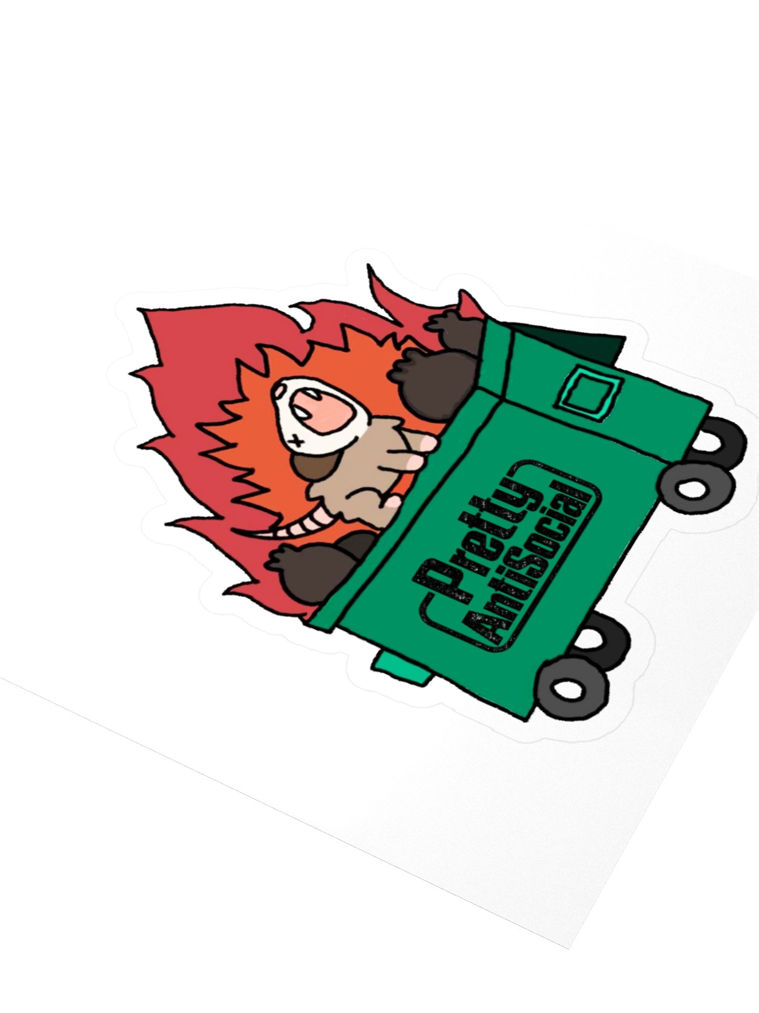 PASP Dumpster Fire Kiss Cut Sticker product image (8)