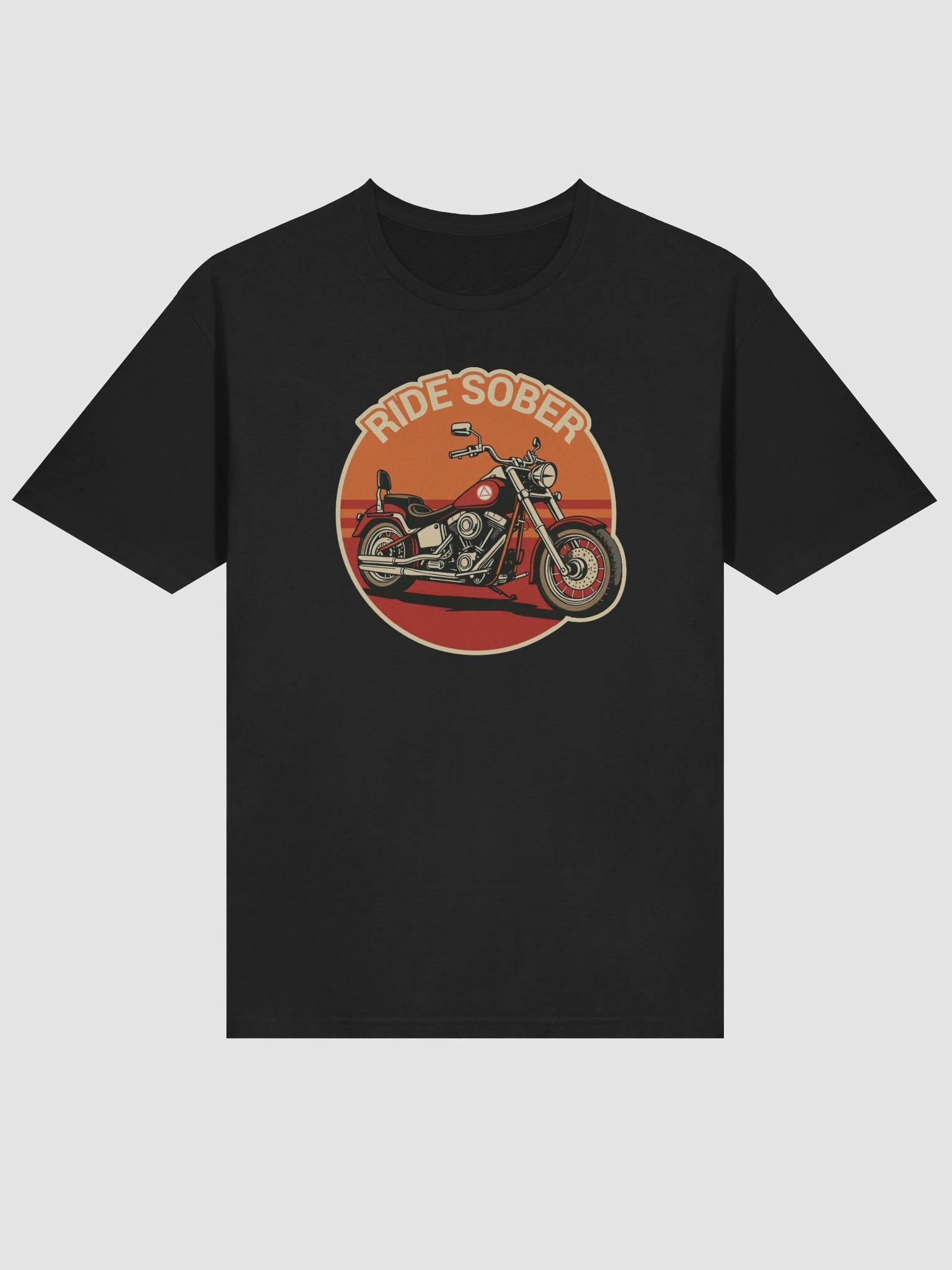Ride Sober Sunburst design | AA Sobriety & Recovery T-Shirt product image (5)
