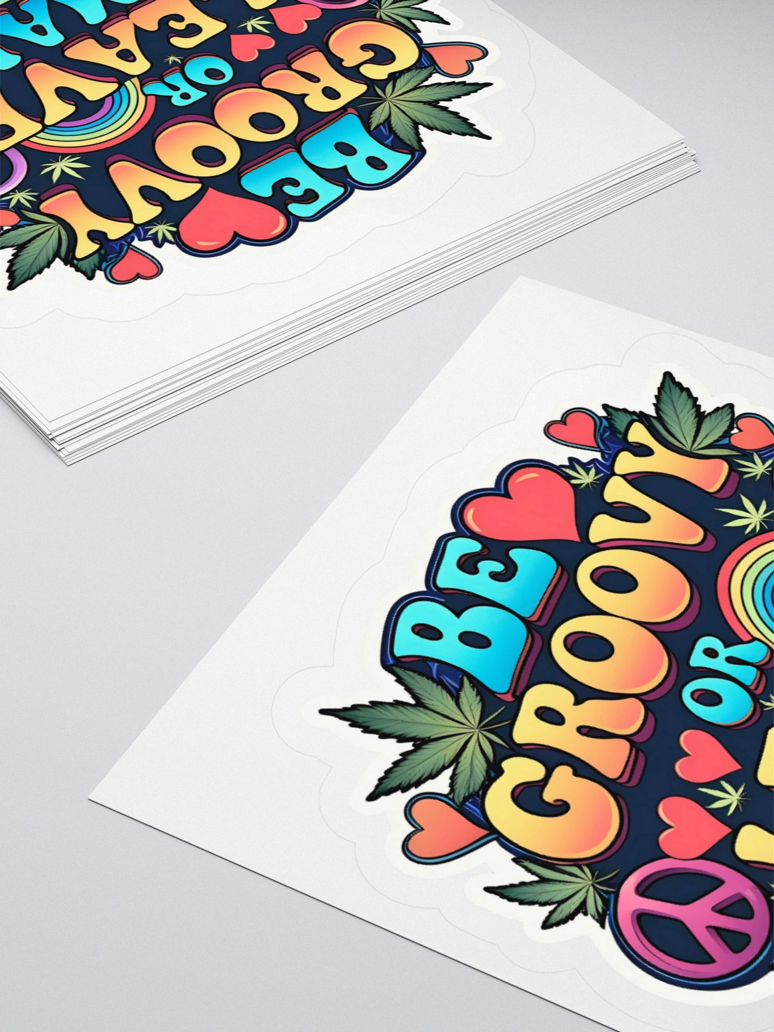 Be Groovy or Leave Retro Kiss Cut Sticker product image (10)