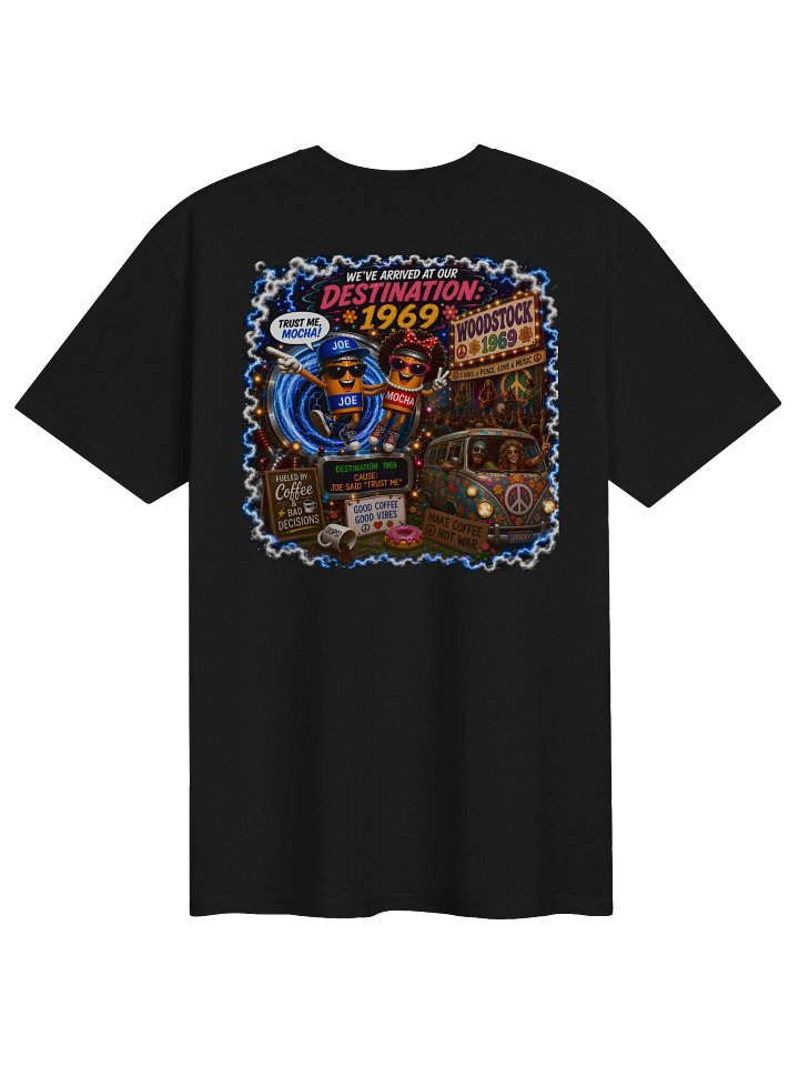1969 🚀 JOE & MOCHA'S TIME TRAVEL ADVENTURES™ Fueled by Coffee. Powered by Bad Decisions. product image (2)