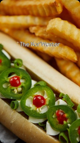 The Nor’Wester is our Seattle-style dog with grilled onions, cream cheese, jalapeño and sriracha! #steamieweenie