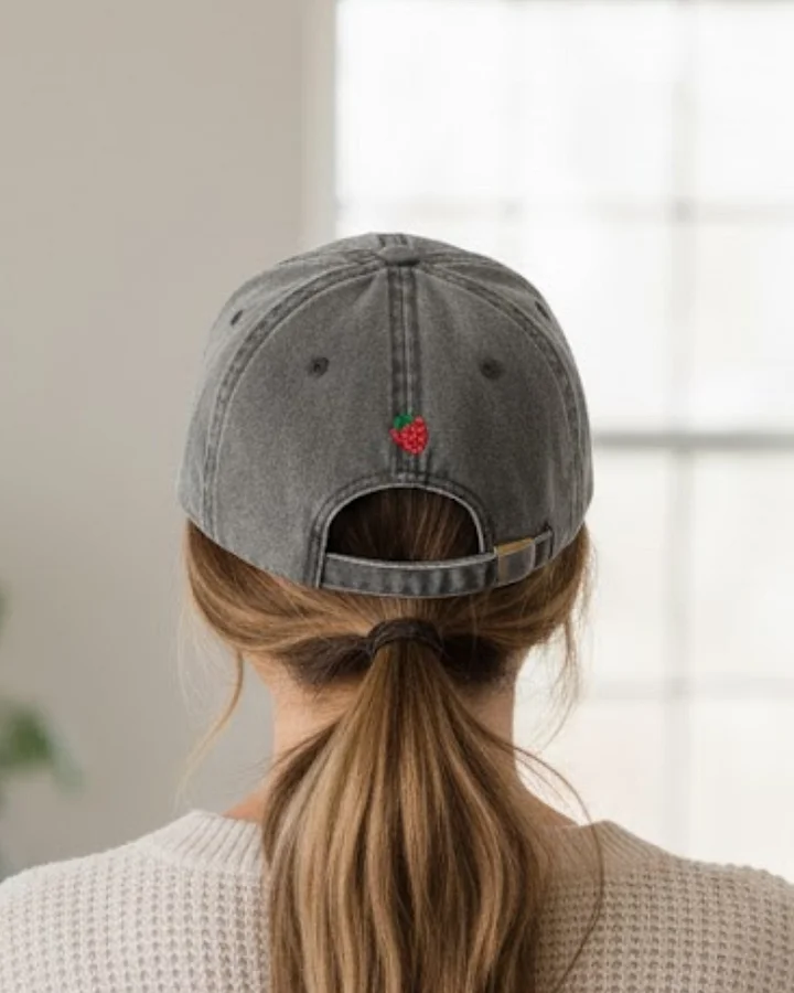 momming is my jam | Vintage Wash Dad Hat - Embroidered Mom Humor Cap with Back Detail product image (2)