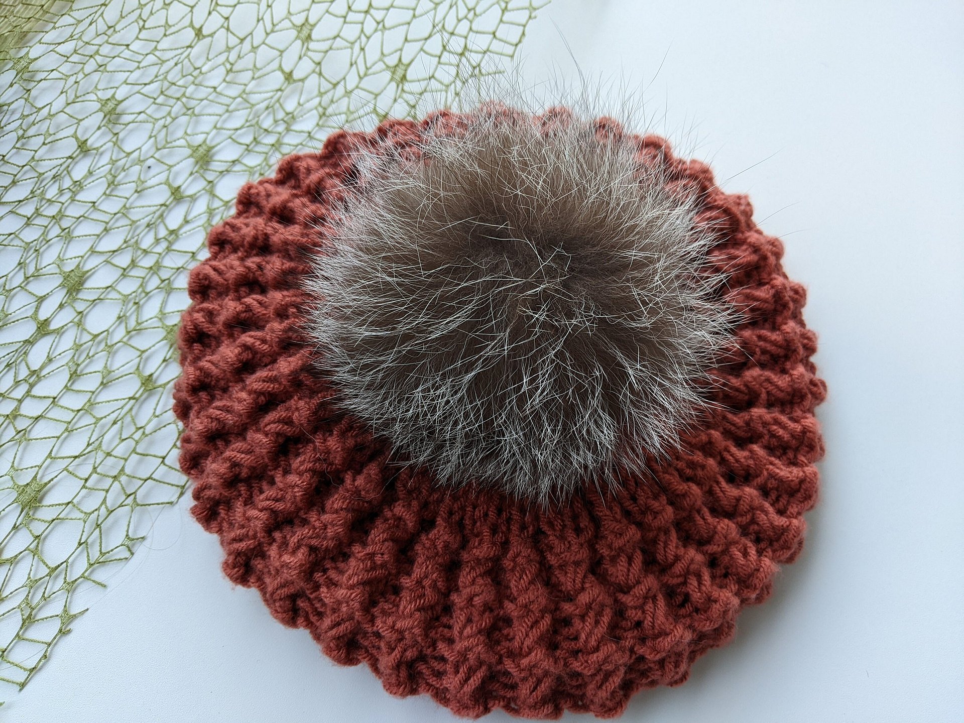 Flat Knit Beret Hat Pattern product image (10)