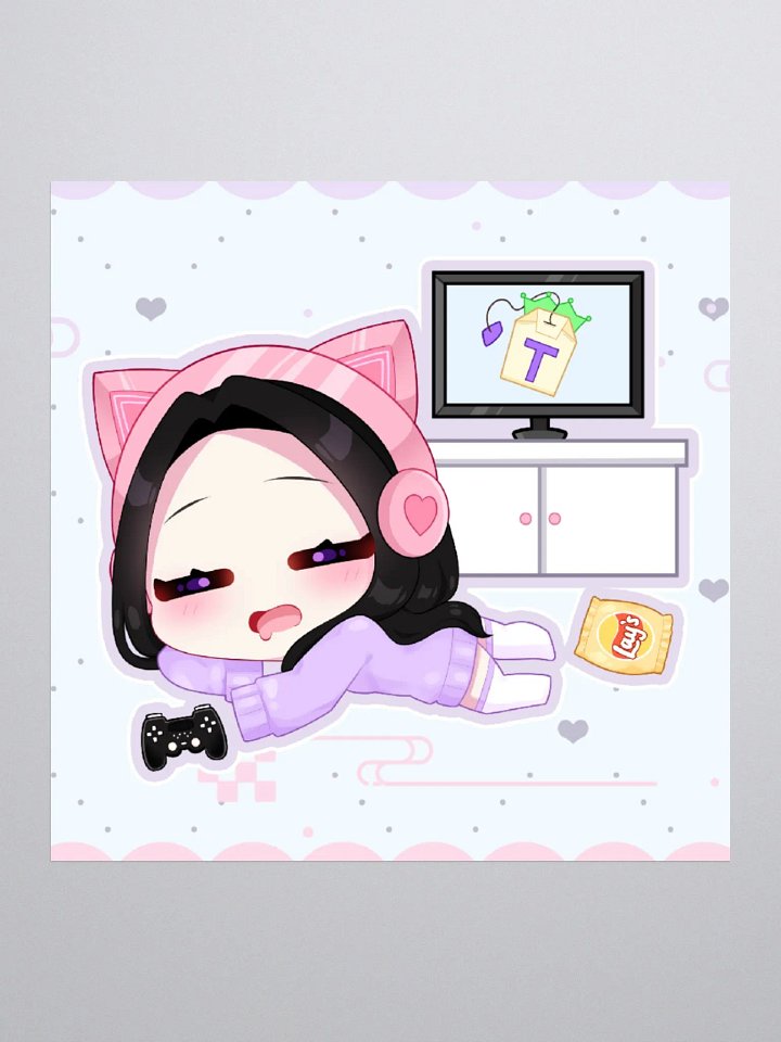 'Lazy Gamer' Chibi Sticker product image (1)
