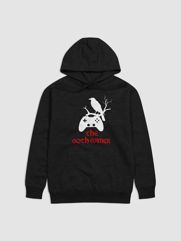 Goth Gamer Printed Hoodie with Crow & Controller product image (1)